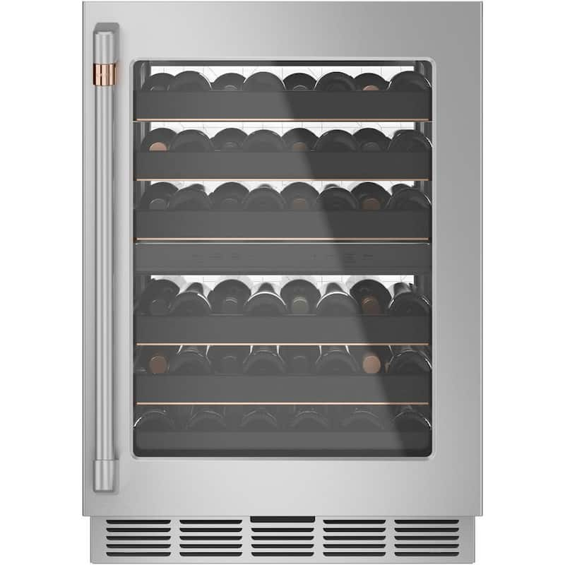 Smart 24 in. 46-Bottle Wine Beverage Cooler in Stainless Steel