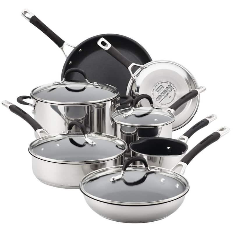 Momentum 11-Piece Stainless Steel Nonstick Cookware Set