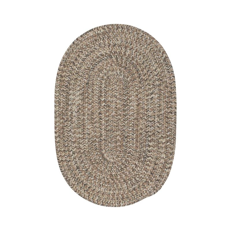 Carrington Tweed Storm Gray 8 ft. x 11 ft. Oval Indoor/Outdoor Area Rug