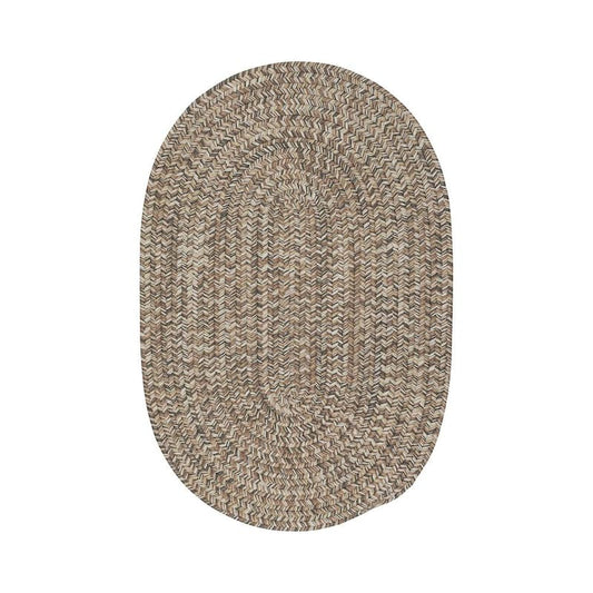 Carrington Tweed Storm Gray 8 ft. x 11 ft. Oval Indoor/Outdoor Area Rug