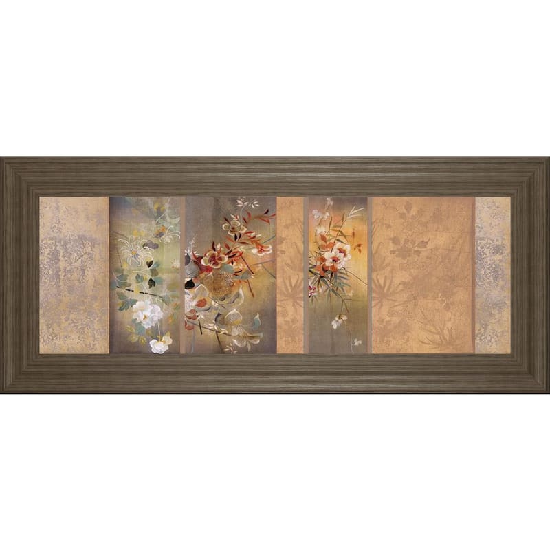 Tea Garden IlBy Douglas Framed Print Abstract Wall Art 42 in. x 18 in.