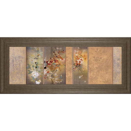 Tea Garden IlBy Douglas Framed Print Abstract Wall Art 42 in. x 18 in.