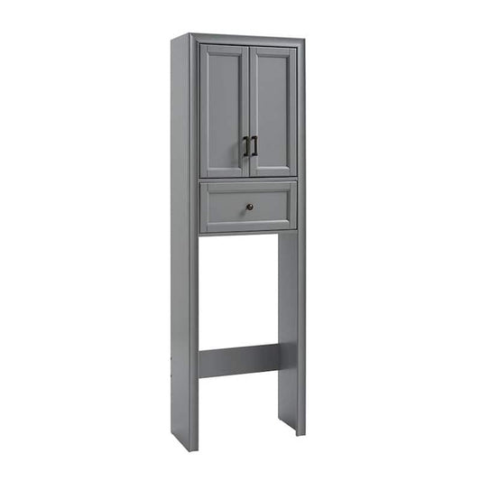 Tara 22 in. W x 72 in. H x 11 in. D Gray Over-the-Toilet Storage