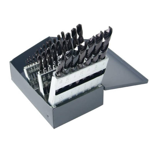 1/16 in. - 1/2 in. Titanium Aluminum Nitride High Speed Steel 135-Degree Split Point Twist Drill Bit Set (29-Piece)