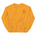 Michelle Mishkin Cotton Embroided Crewneck Sweater Unisex Mustard