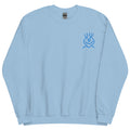 Michelle Mishkin Cotton Embroided Crewneck Sweater Unisex Light Blue