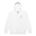 Michelle Mishkin Heavy Blend Embroidered Zip Hoodie White Unisex