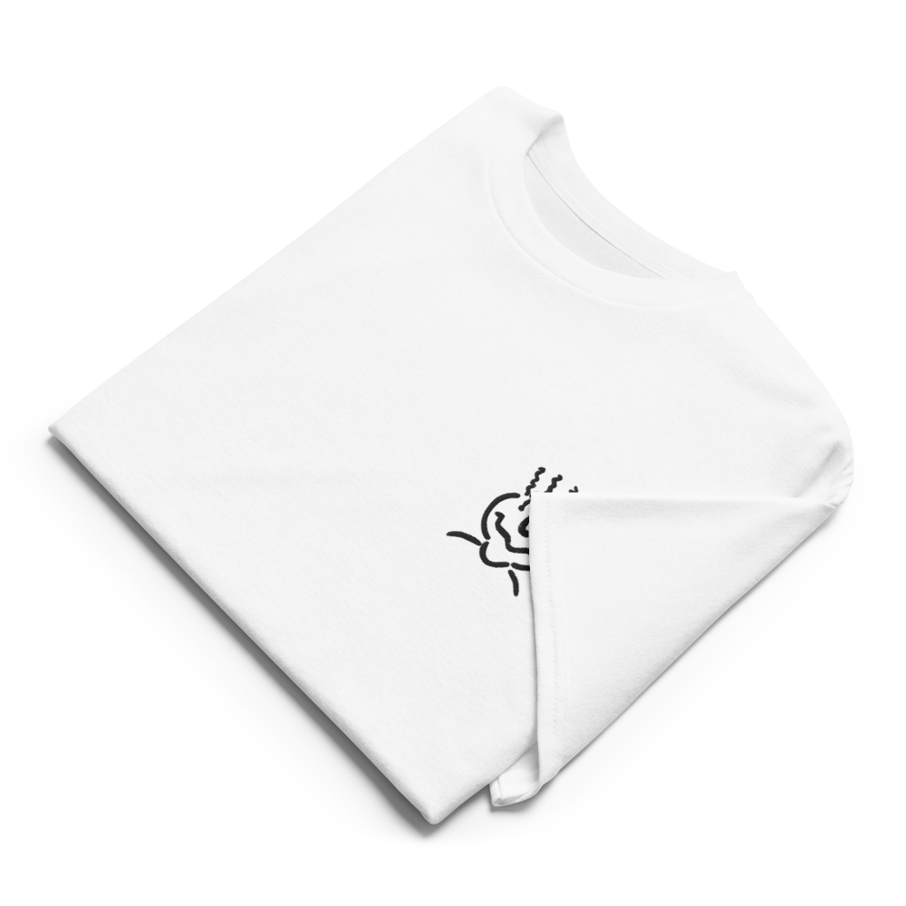 Embroided White T-Shirt Unisex