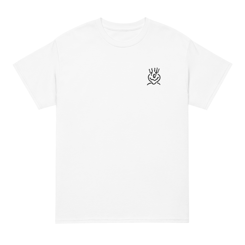 Embroided White T-Shirt Unisex