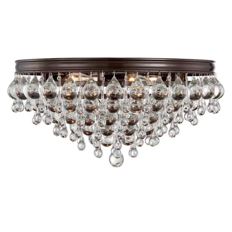 Calypso 20 in. 6-Light Vibrant Bronze Flush Mount