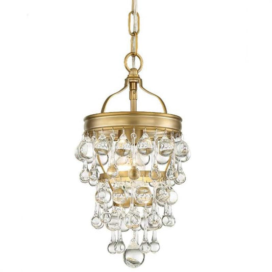 Calypso 1-Light Vibrant Gold Mini Chandelier