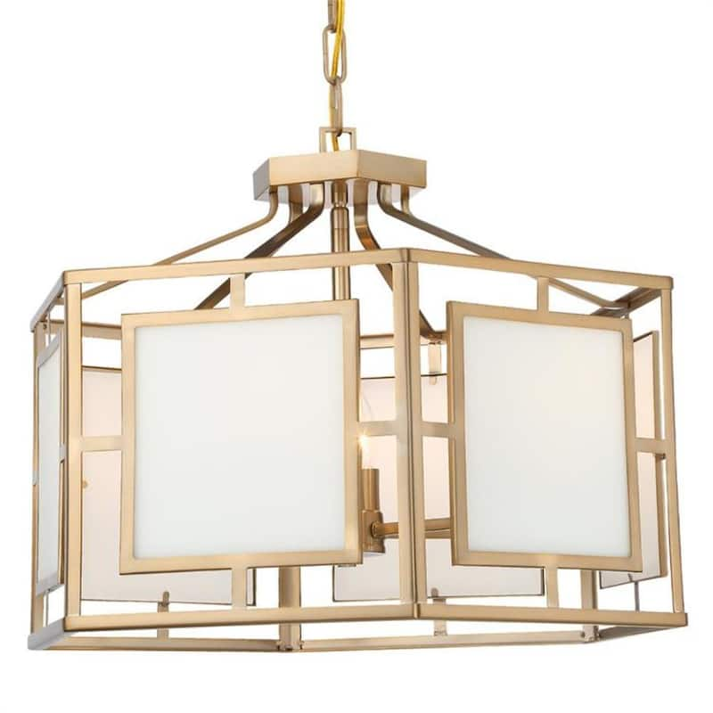 Hillcrest 6-Light Vibrant Gold Standard Chandelier