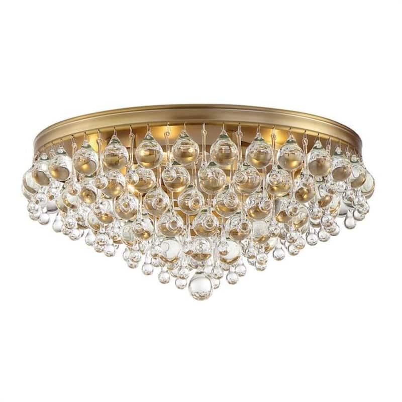 Calypso 20 in. 6-Light Vibrant Gold Flush Mount