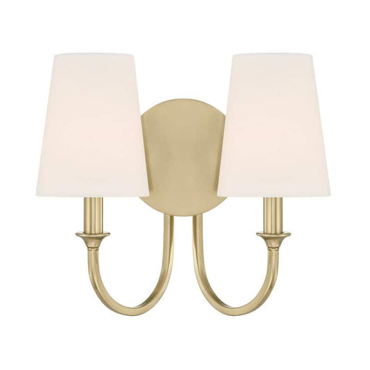 Payton 2-Light Vibrant Gold Wall Sconce