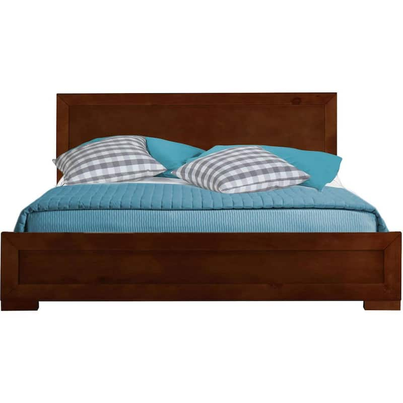 Oxford Dark Wood Walnut Full Platform Bed