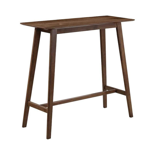 Rec Room Natural Walnut Rectangular Bar Table