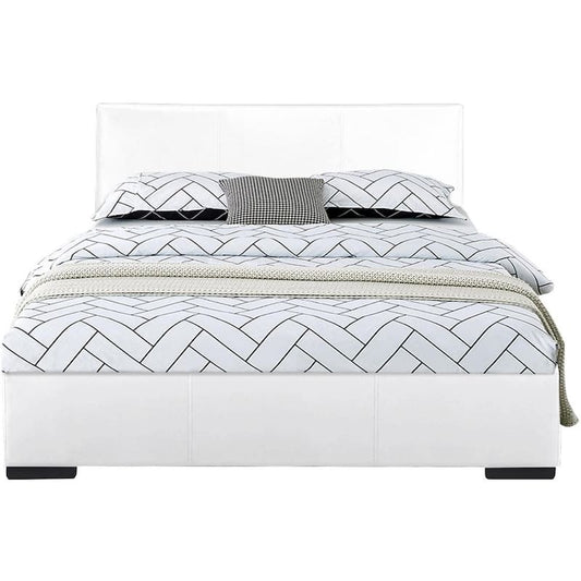 Abbey White Queen Platform Bed