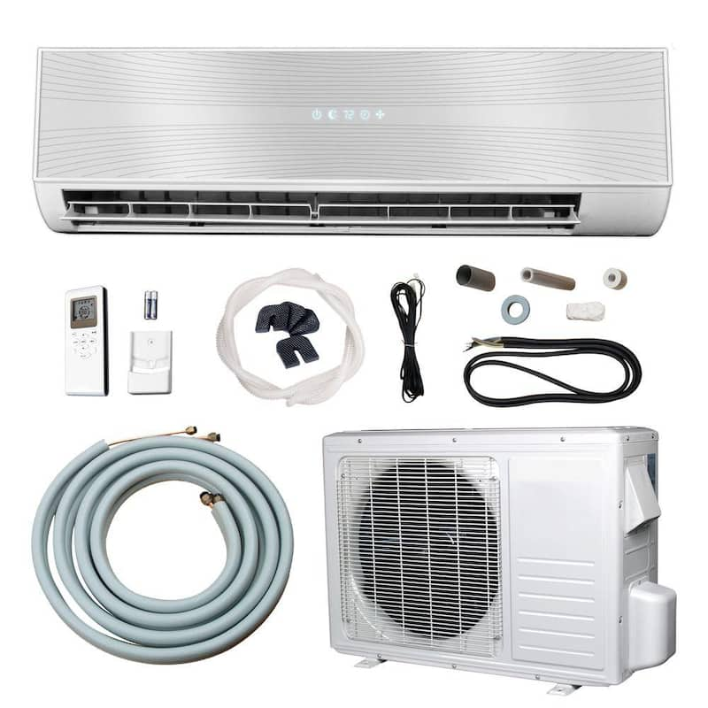 9,000 BTU (3/4 Ton) Ductless Mini Split Air Conditioner with Heat Pump - 110V/60Hz