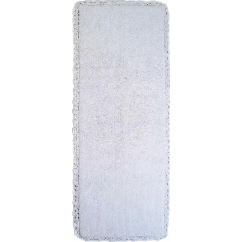 Crochet 22 in. x 60 in. Bath Runner in White