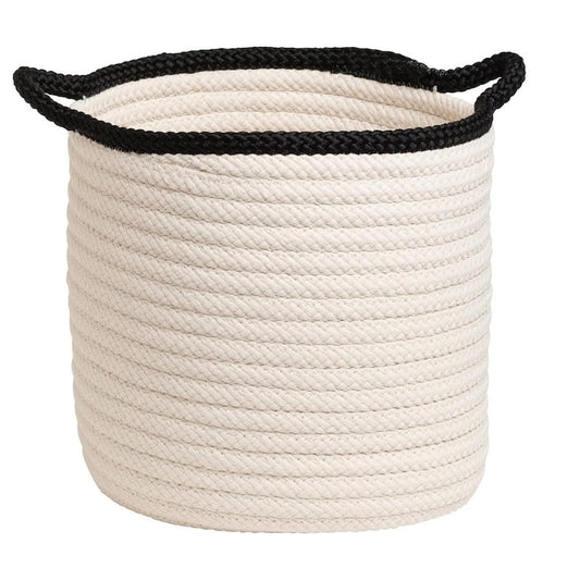 Sonoma 20 in. x 20 in. x 18 in. White Round Polypropylene Braided Basket