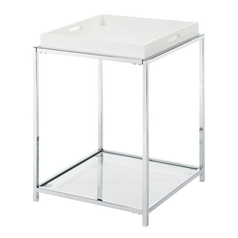 Palm Beach White End Table