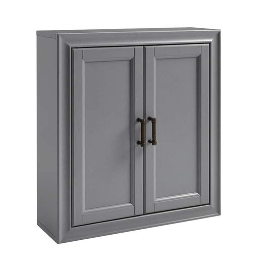 Tara 23.75 in. W x 8 in. D x 26 in. H Space Saver Wall Cabinet in Grey