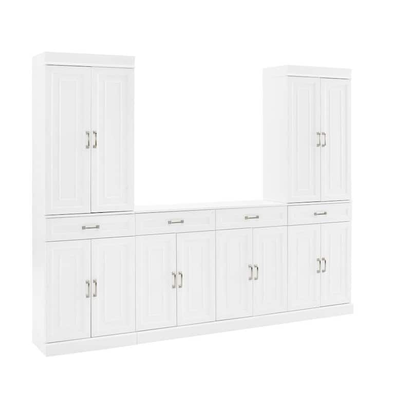 Stanton 3-Piece White Pantry Set with Sideboard