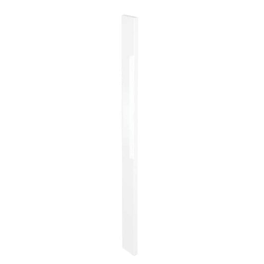 White Gloss Slab Style Kitchen Cabinet Filler (3 in W x 0.75 in D x 34.5 in H)