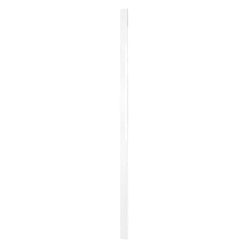 White Gloss Slab Style Kitchen Cabinet Filler (3 in W x 0.75 in D x 96 in H)