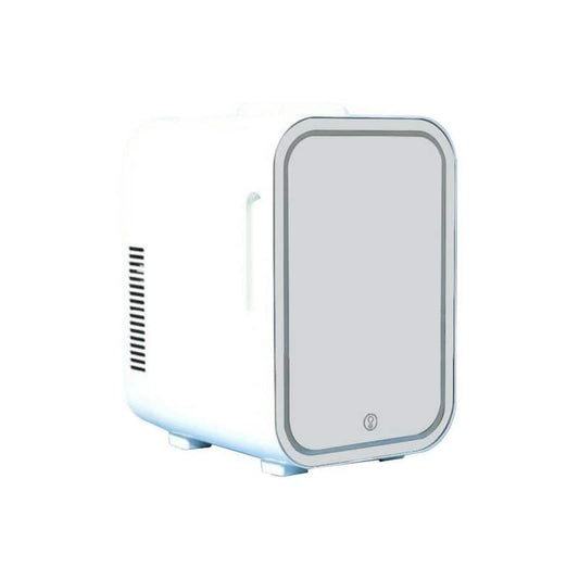 0.28 cu. ft. Mini Fridge in White with LED Lighted Makeup Mirror, without Freezer