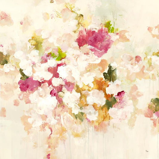 Floral Blush V4 by Lisa Ridgers Unframed Abstract Poster and Print 72 in. x 72 in.