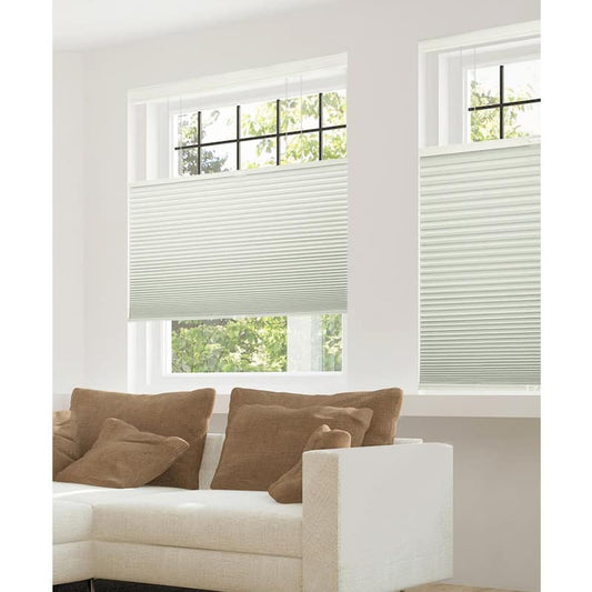 Cut-to-Width Winter White 9/16 in. Blackout Cordless Cellular Shades - 31 in. W x 72 in. L